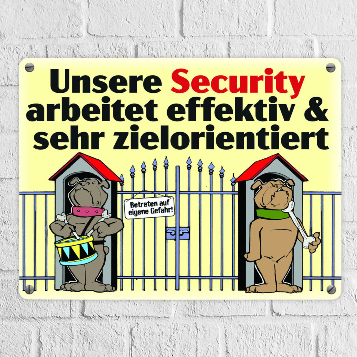 Wachhund Security Metallschild