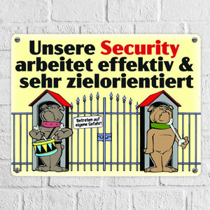 Wachhund Security Metallschild