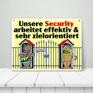 Wachhund Security Metallschild