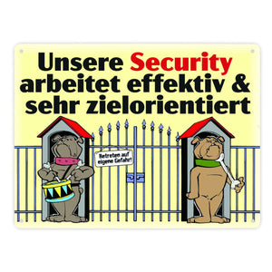 Wachhund Security Metallschild