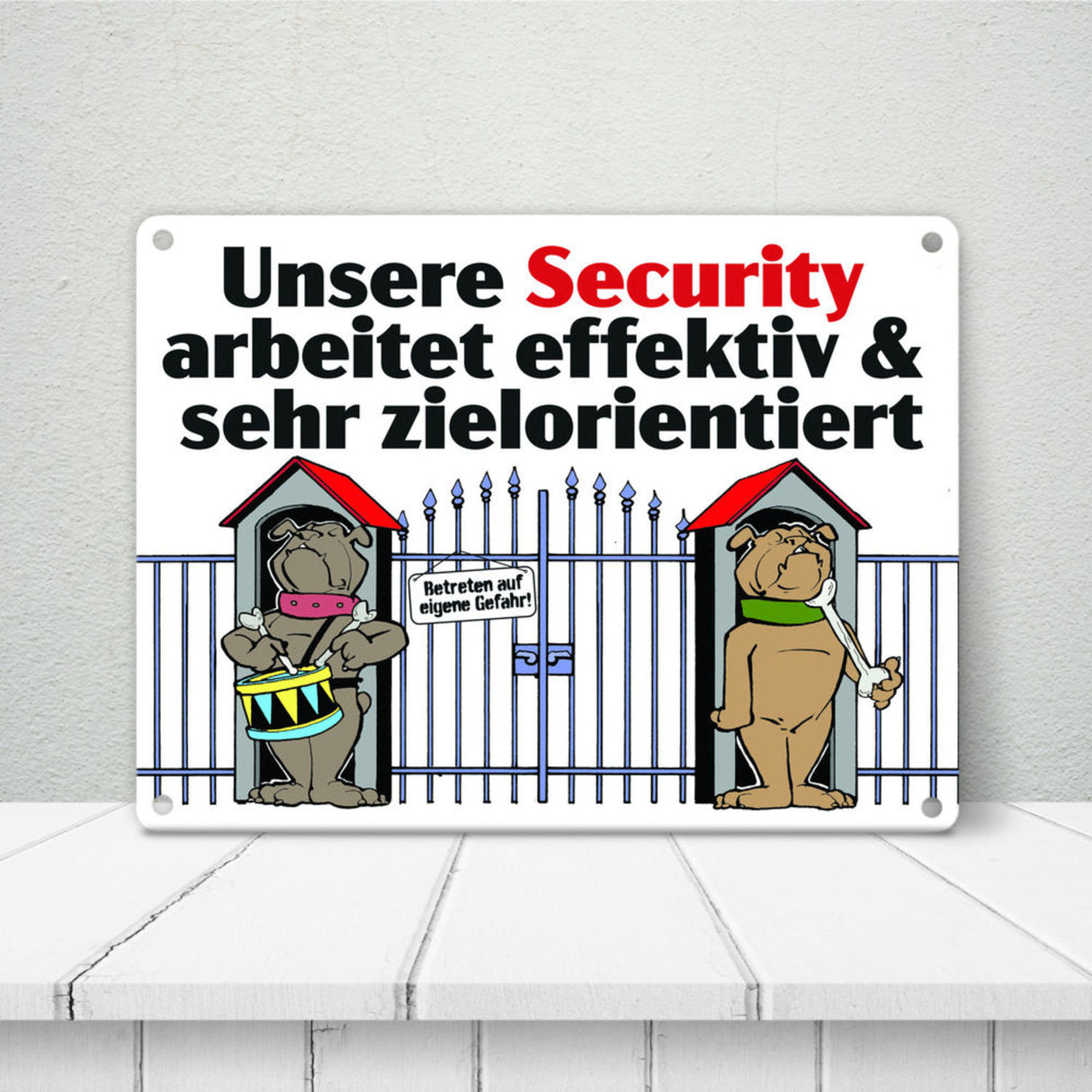 Wachhund Security Metallschild