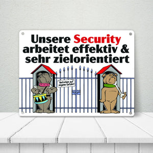Wachhund Security Metallschild