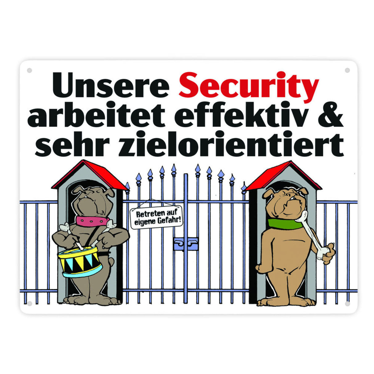 Wachhund Security Metallschild