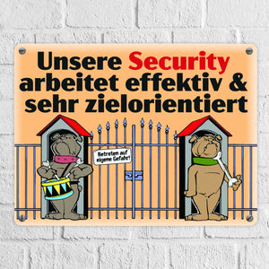 Wachhund Security Metallschild