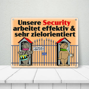 Wachhund Security Metallschild