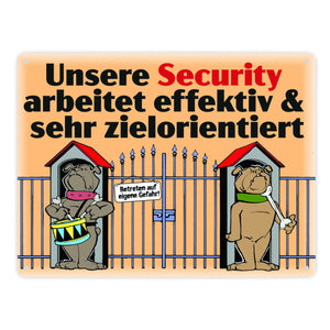 Wachhund Security Metallschild