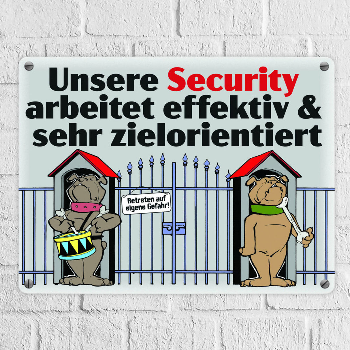 Wachhund Security Metallschild