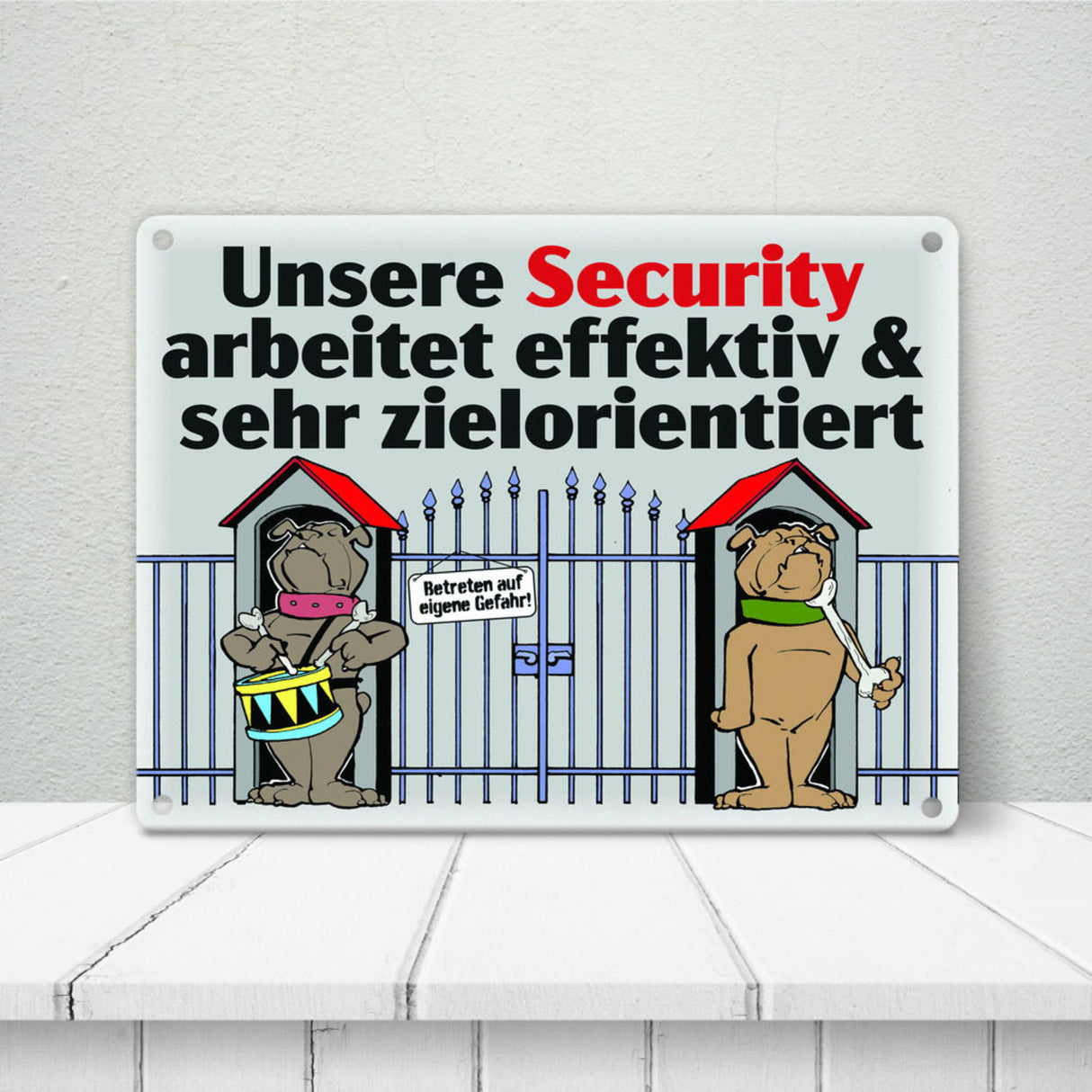 Wachhund Security Metallschild