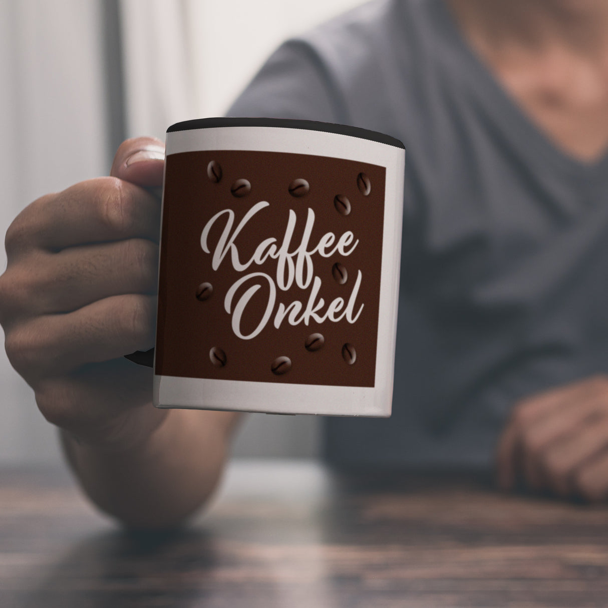 Kaffeeonkel Kaffeebecher zum Thema Koffeinjunkie