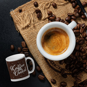Kaffeeonkel Kaffeebecher zum Thema Koffeinjunkie