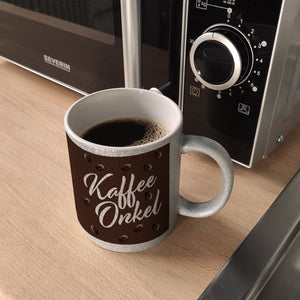 Kaffeeonkel Kaffeebecher zum Thema Koffeinjunkie