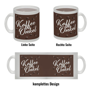Kaffeeonkel Kaffeebecher zum Thema Koffeinjunkie