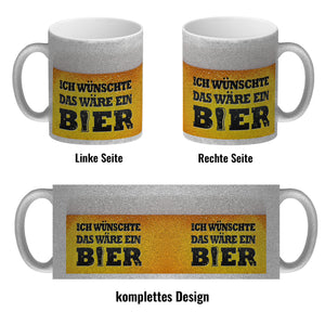 Ich wünschte das wäre ein Bier Kaffeebecher mit Biermotiv