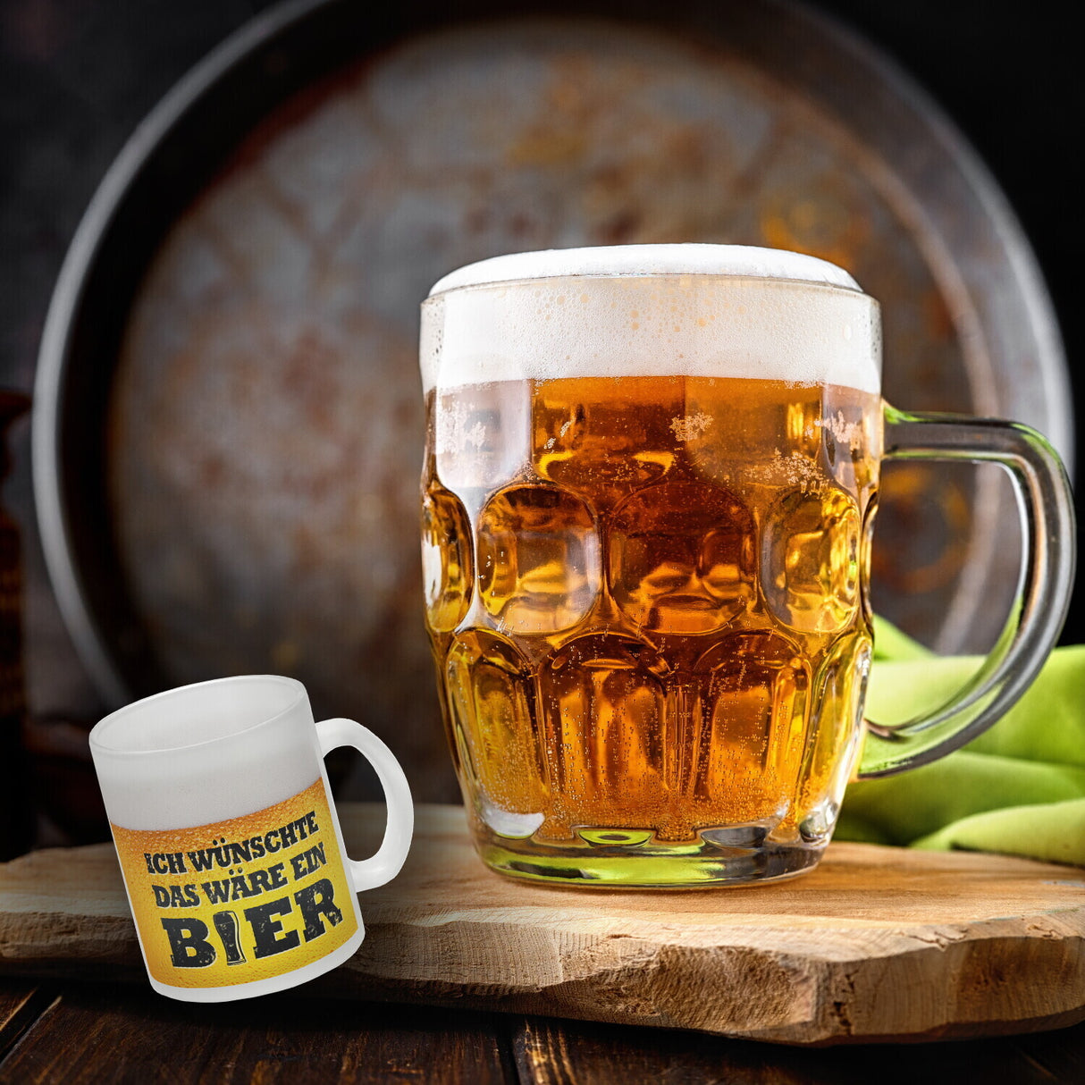 Ich wünschte das wäre ein Bier Kaffeebecher mit Biermotiv