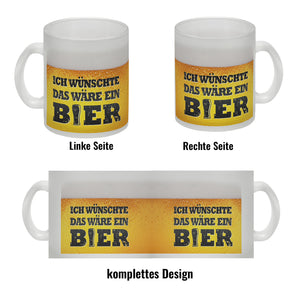 Ich wünschte das wäre ein Bier Kaffeebecher mit Biermotiv