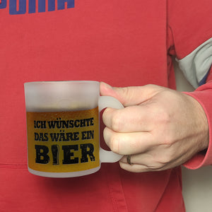 Ich wünschte das wäre ein Bier Kaffeebecher mit Biermotiv