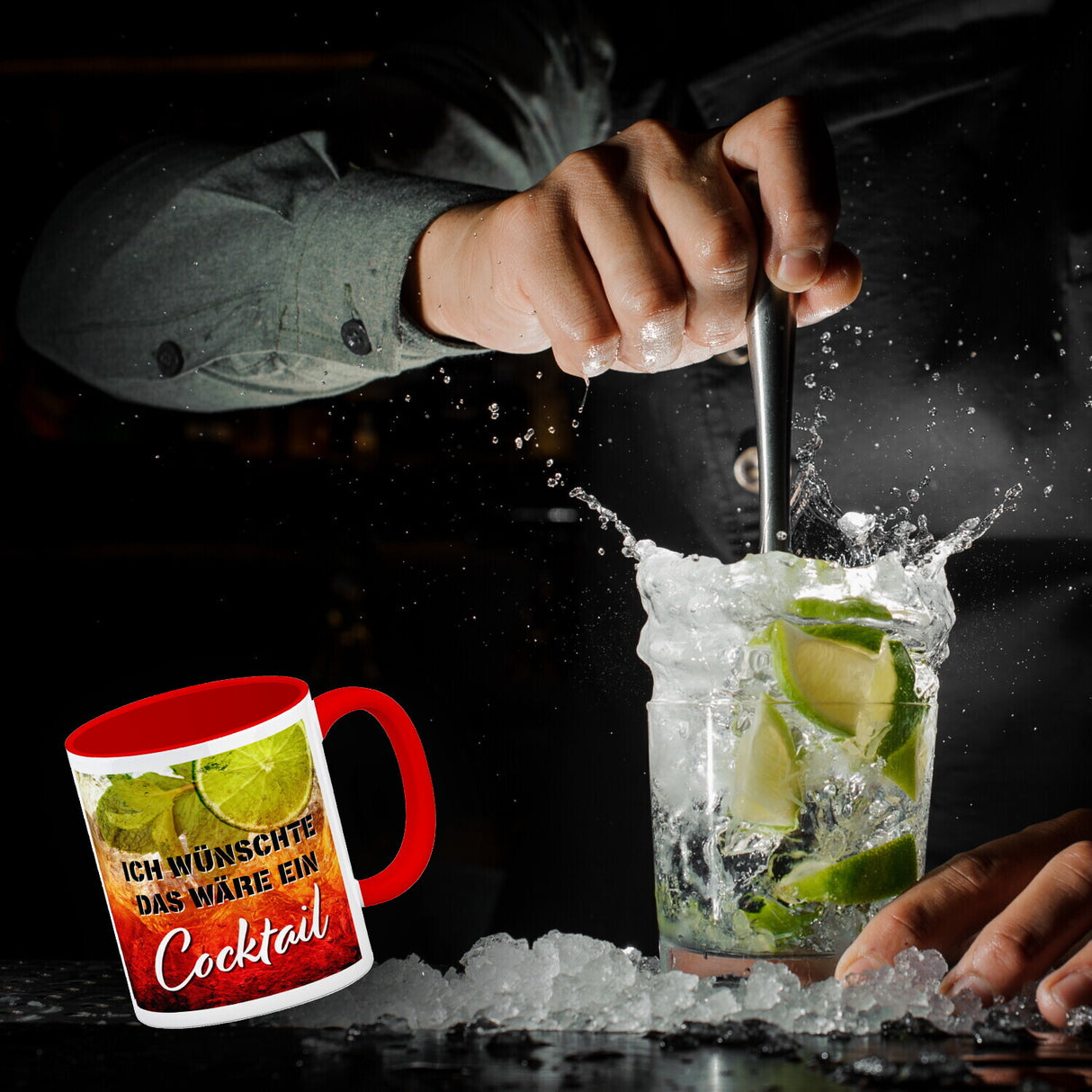Ich wünschte das wäre ein Cocktail Kaffeebecher mit Cocktailmotiv