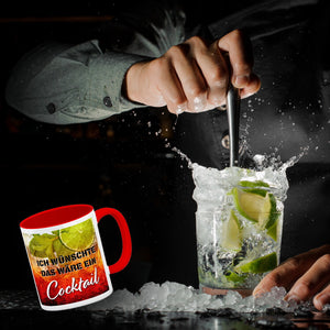 Ich wünschte das wäre ein Cocktail Kaffeebecher mit Cocktailmotiv