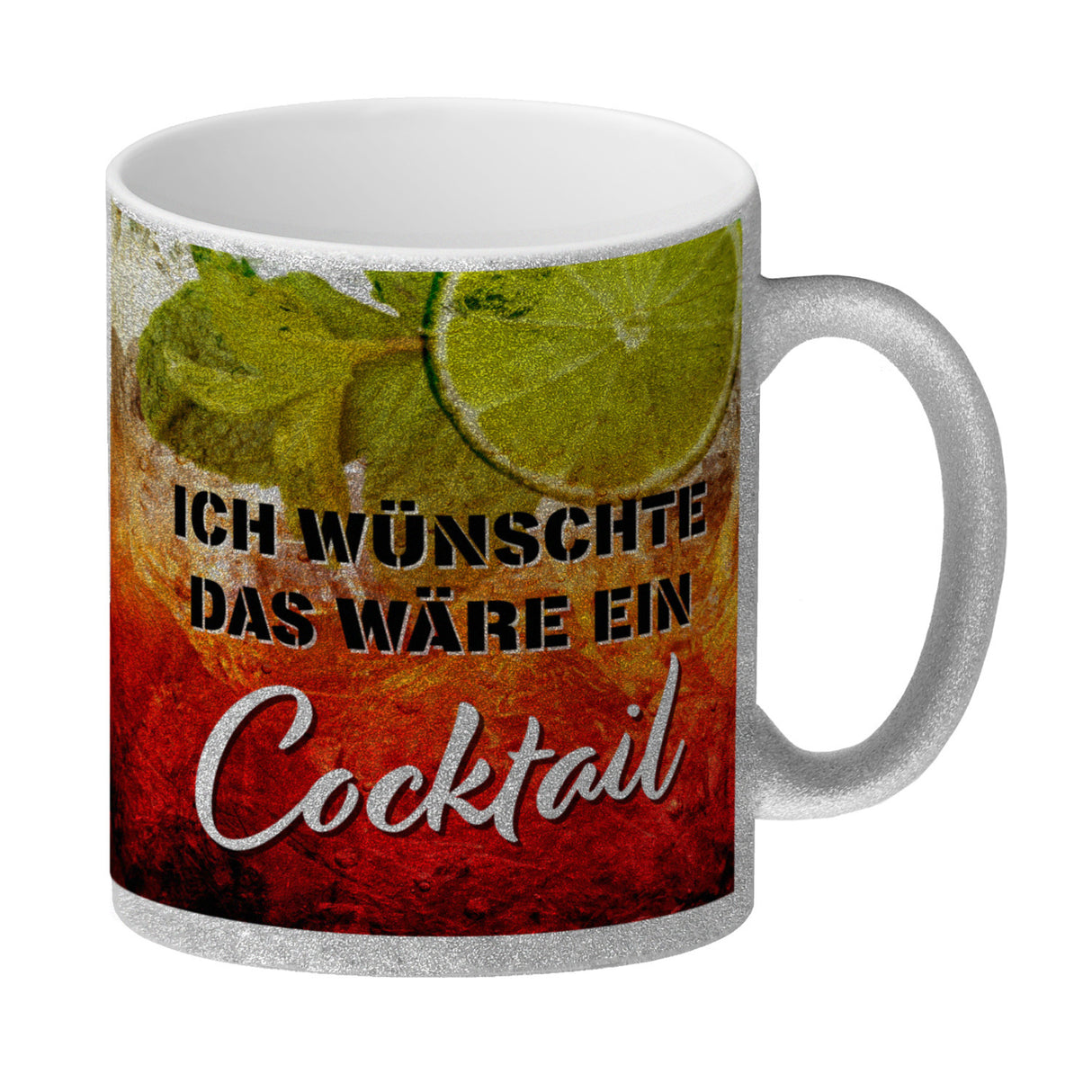 Ich wünschte das wäre ein Cocktail Kaffeebecher mit Cocktailmotiv