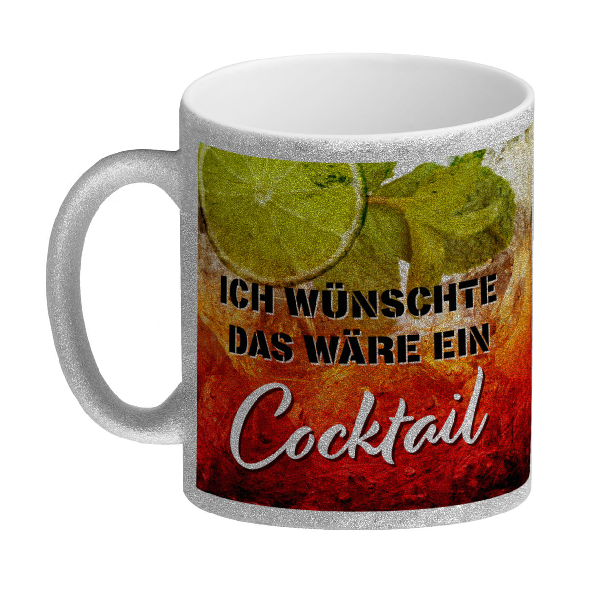 Ich wünschte das wäre ein Cocktail Kaffeebecher mit Cocktailmotiv