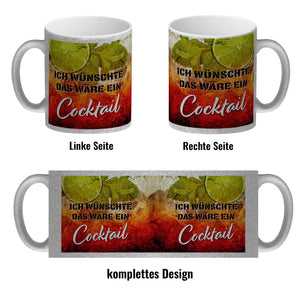 Ich wünschte das wäre ein Cocktail Kaffeebecher mit Cocktailmotiv