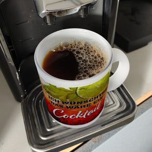 Ich wünschte das wäre ein Cocktail Kaffeebecher mit Cocktailmotiv