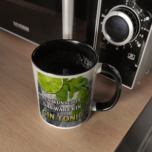 Ich wünschte das wäre ein Gin Tonic Kaffeebecher mit Ginmotiv