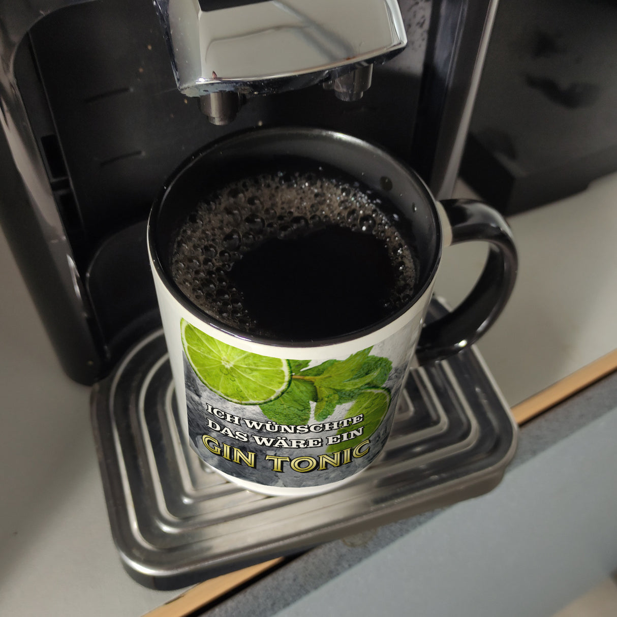 Ich wünschte das wäre ein Gin Tonic Kaffeebecher mit Ginmotiv