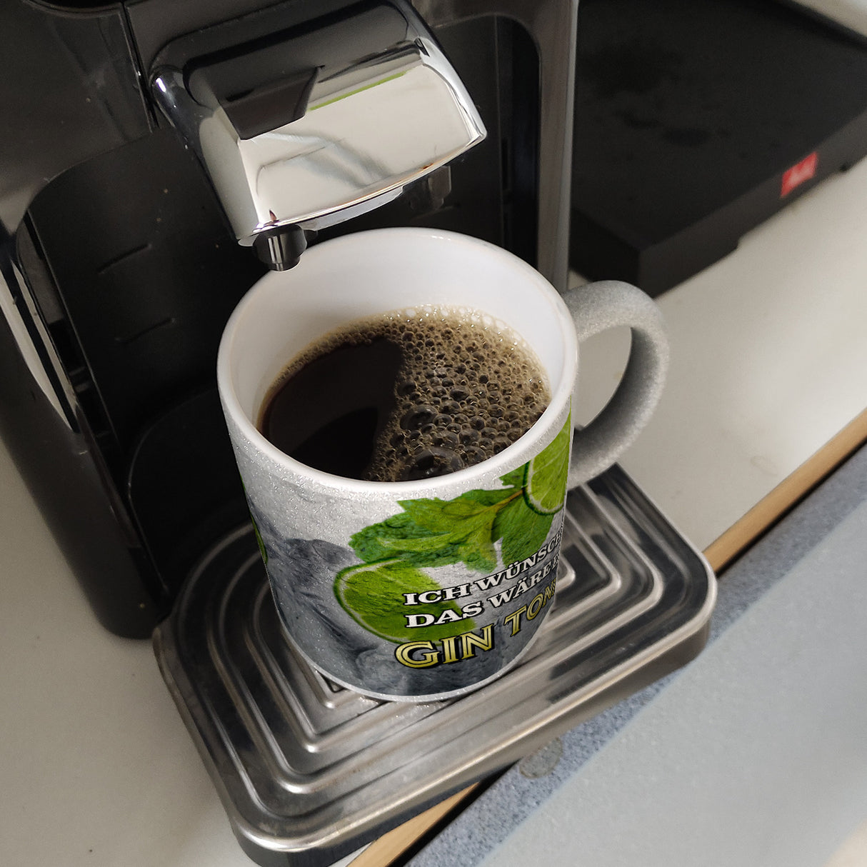 Ich wünschte das wäre ein Gin Tonic Kaffeebecher mit Ginmotiv
