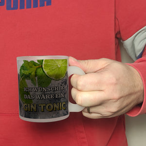 Ich wünschte das wäre ein Gin Tonic Kaffeebecher mit Ginmotiv