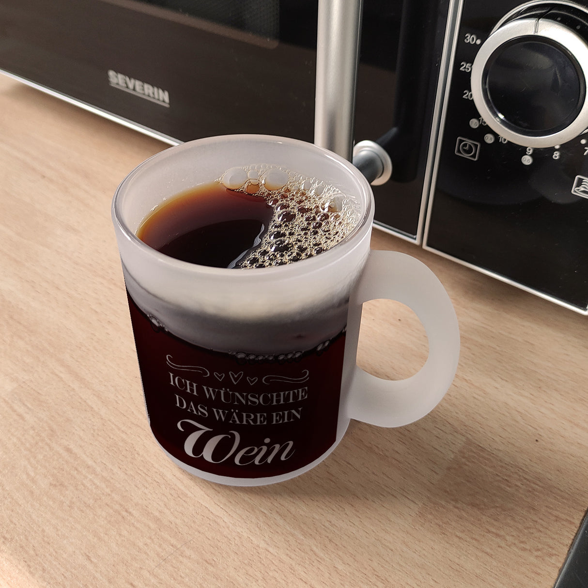Ich wünschte das wäre ein Wein Kaffeebecher mit Weinmotiv