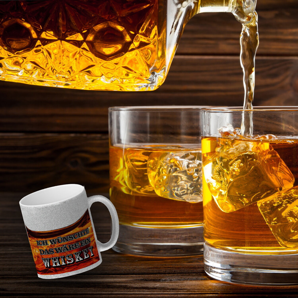 Ich wünschte das wäre ein Whiskey Kaffeebecher mit Whiskeymotiv