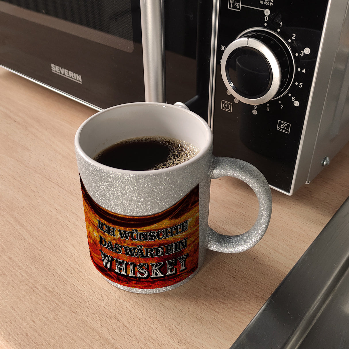 Ich wünschte das wäre ein Whiskey Kaffeebecher mit Whiskeymotiv
