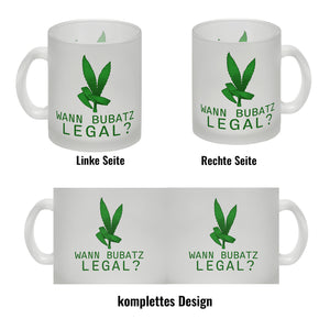 Wann Bubatz legal Kaffeebecher mit Graspflanze