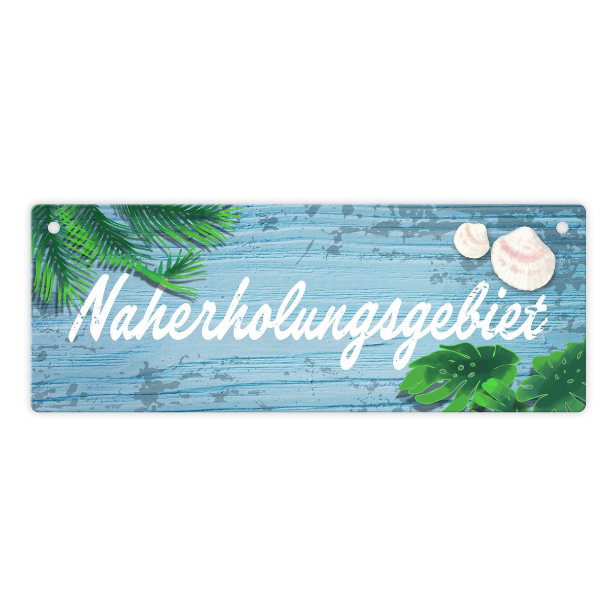 Naherholungsgebiet Holzoptik Metallschild für die Wohlfühloase