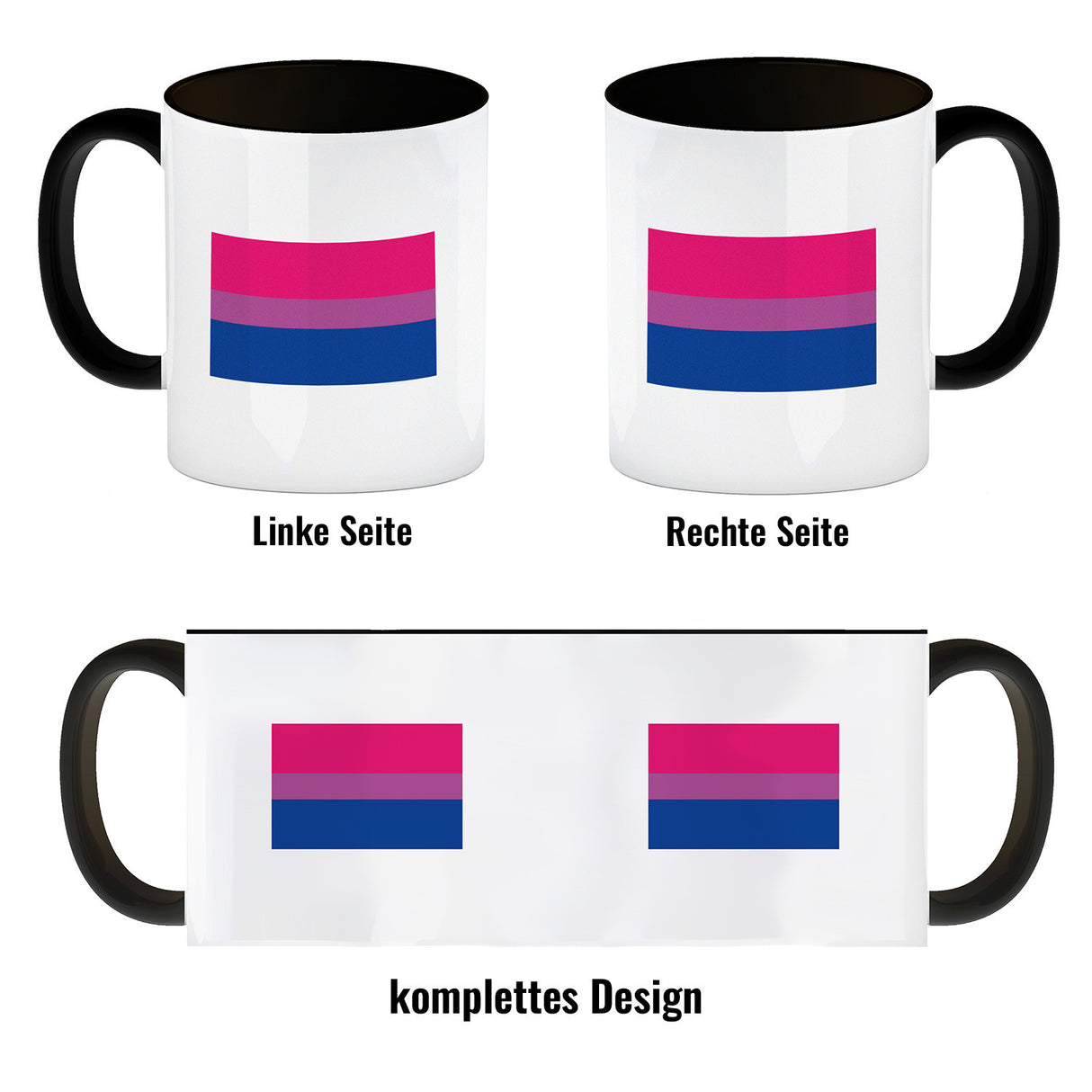 Bisexual Flagge Gleichberechtigung Kaffeebecher