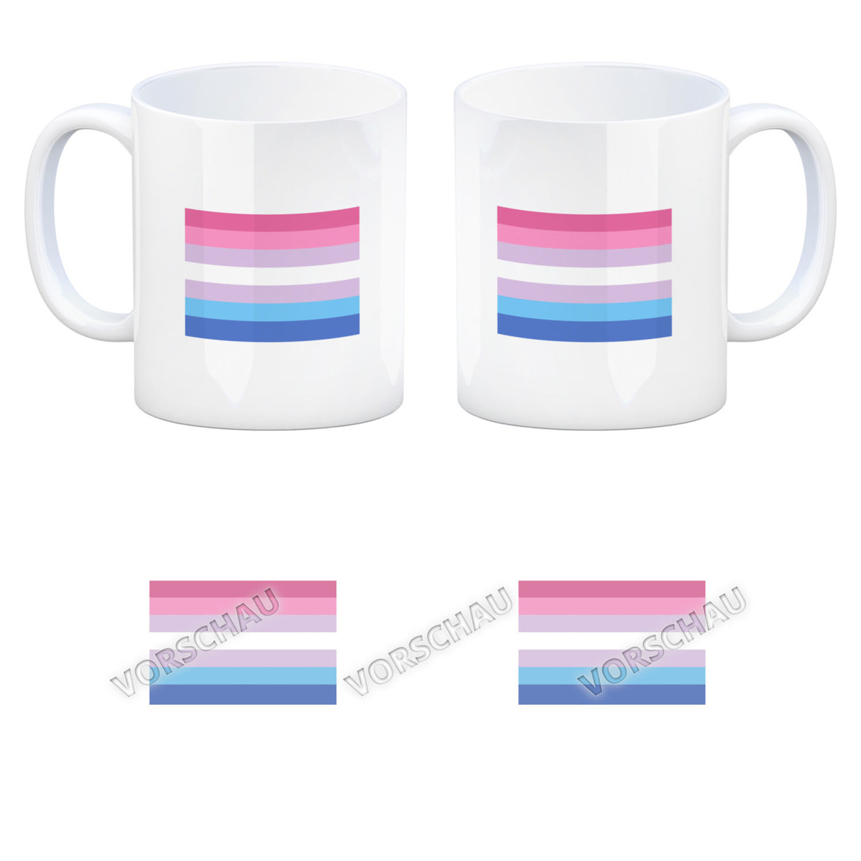 Bisexual Flagge Gleichberechtigung Kaffeebecher