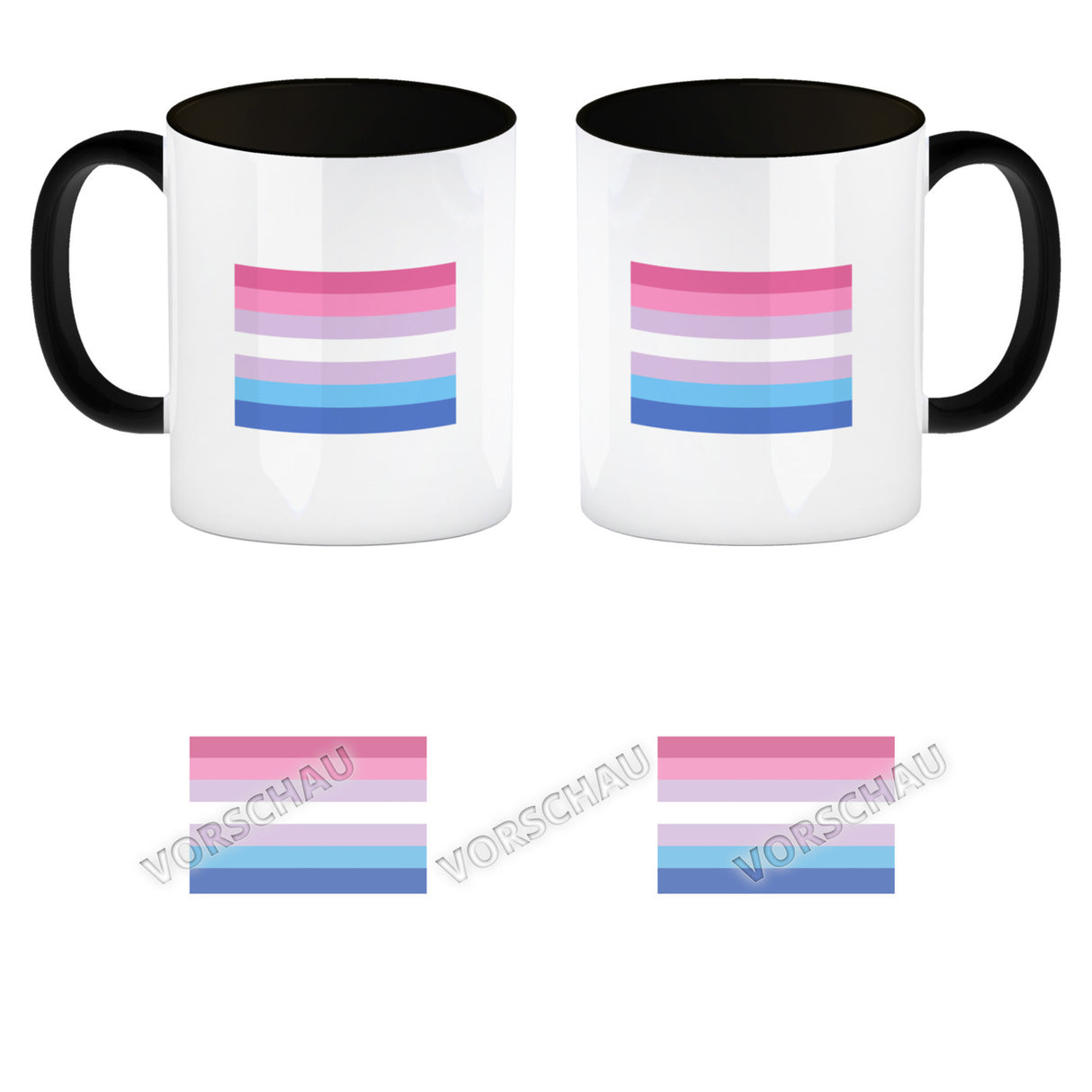 Bisexual Flagge Gleichberechtigung Kaffeebecher