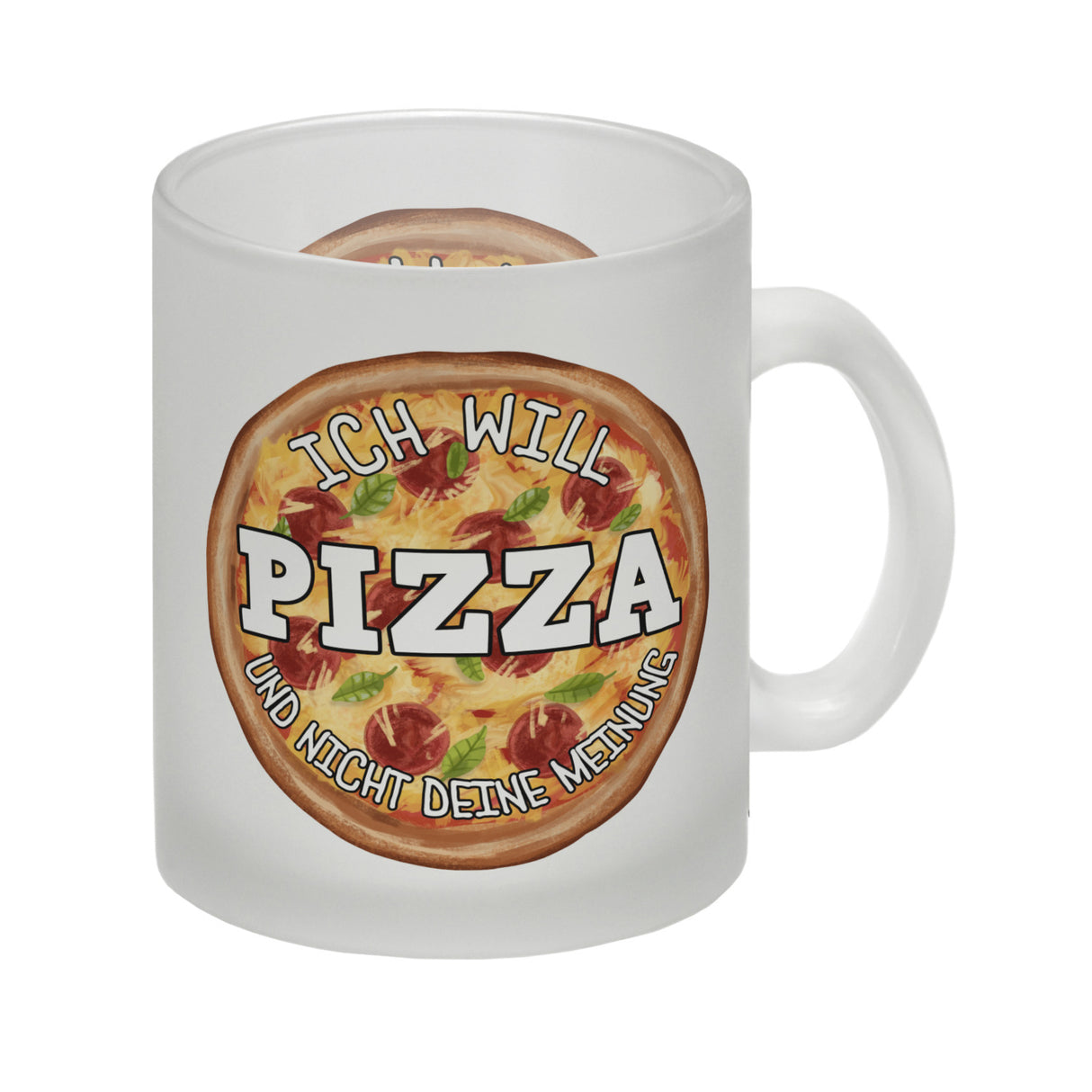 Ich will Pizza und nicht deine Meinung Kaffeebecher