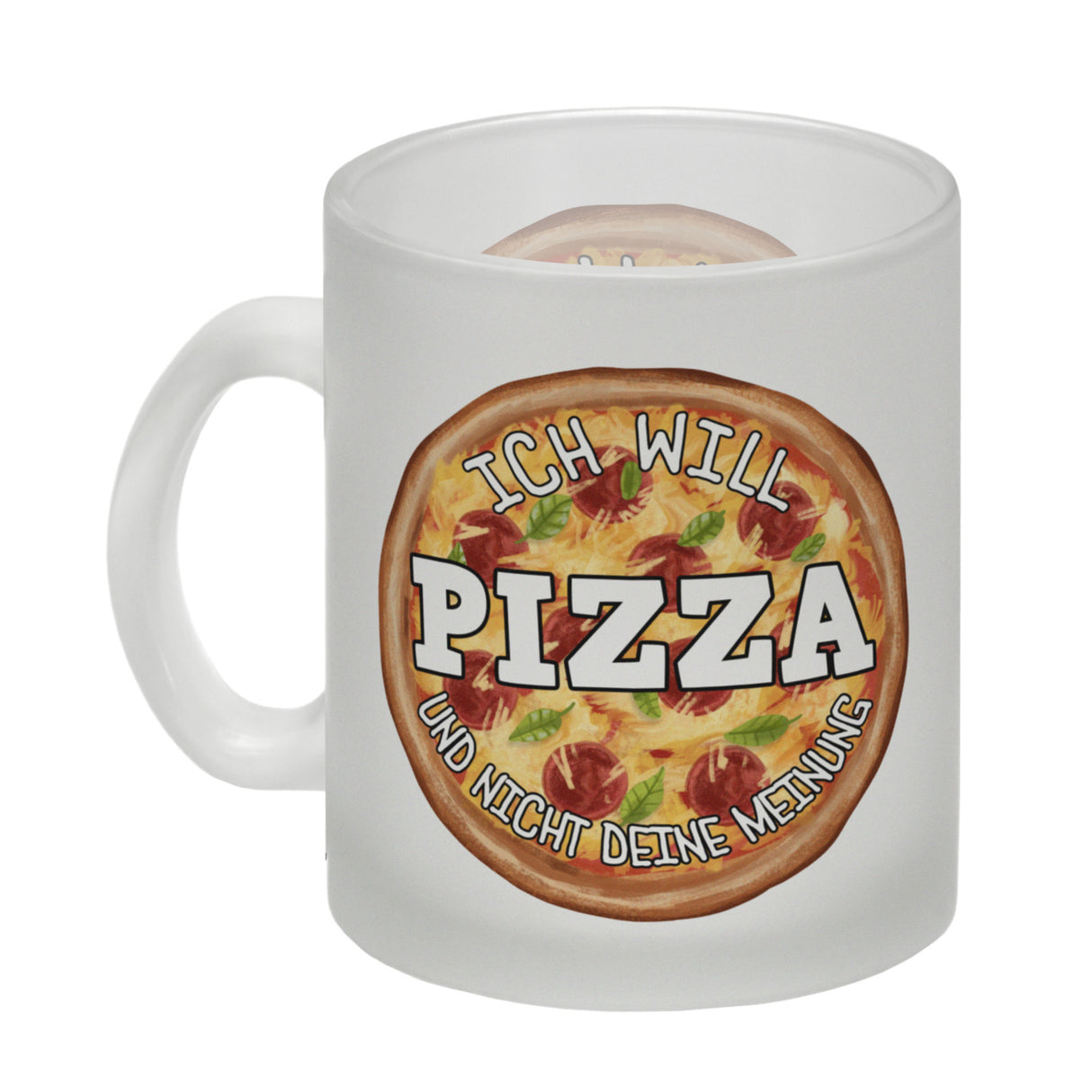 Ich will Pizza und nicht deine Meinung Kaffeebecher