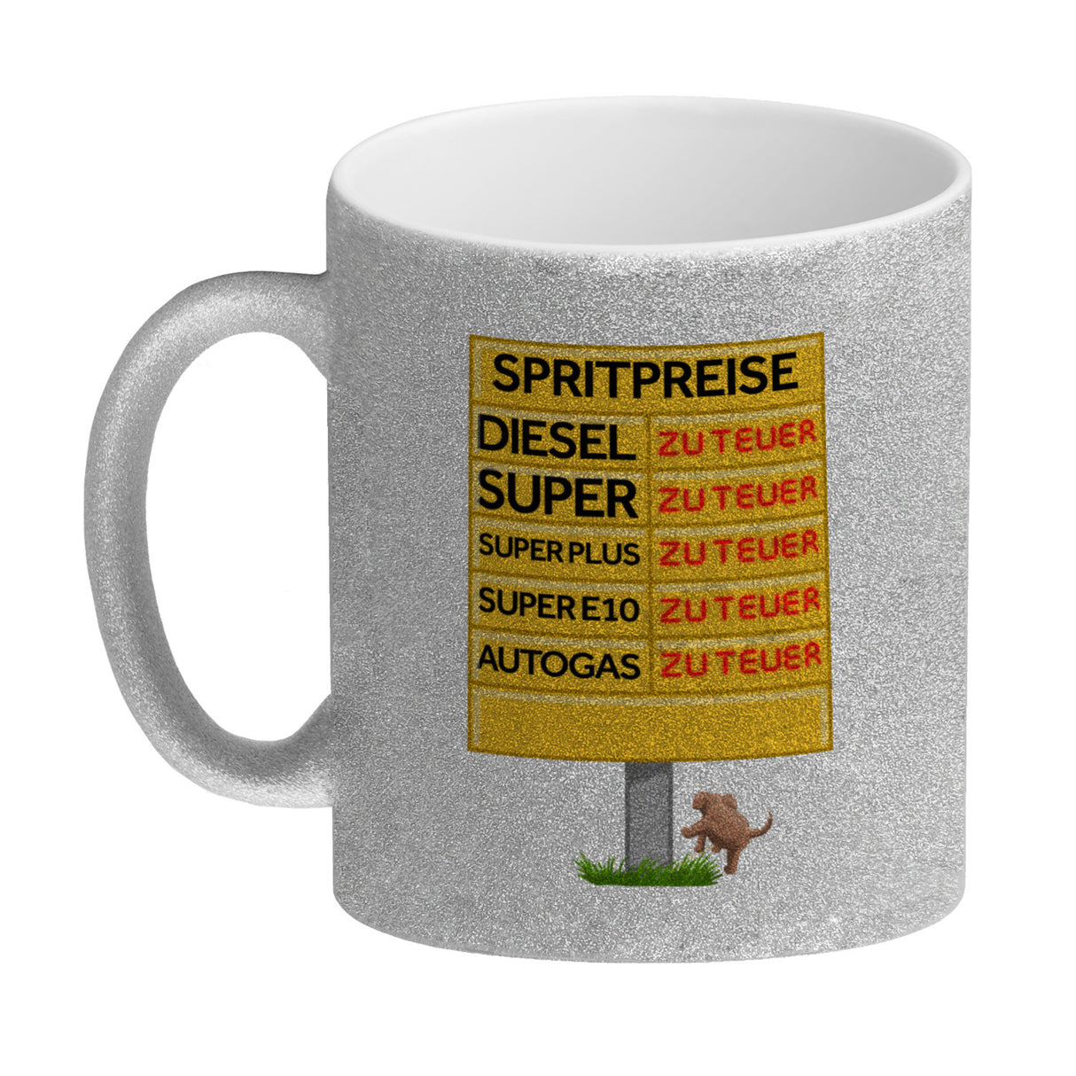 Spritpreise Anzeigetafel Kaffeebecher für Autofahrer
