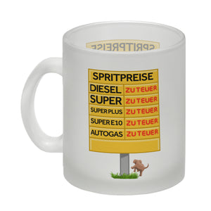 Spritpreise Anzeigetafel Kaffeebecher für Autofahrer