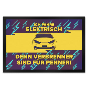 Ich fahre elektrisch… Fußmatte für Elektroauto Fahrer