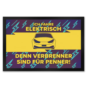 Ich fahre elektrisch… Fußmatte für Elektroauto Fahrer