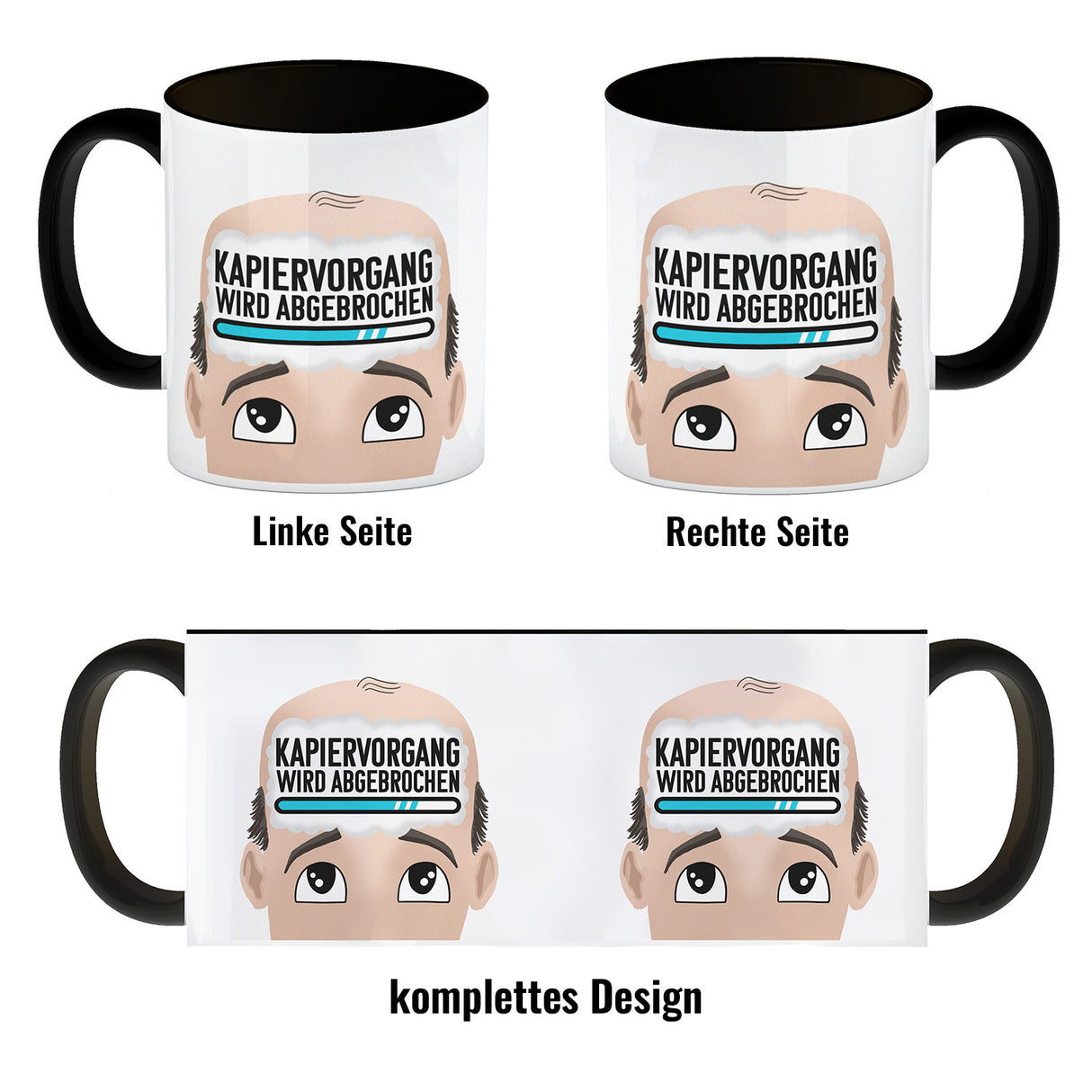 Kapiervorgang wird abgebrochen Büro Kaffeebecher