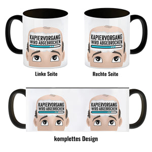 Kapiervorgang wird abgebrochen Büro Kaffeebecher