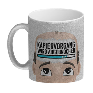 Kapiervorgang wird abgebrochen Büro Kaffeebecher