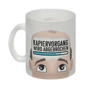 Kapiervorgang wird abgebrochen Büro Kaffeebecher