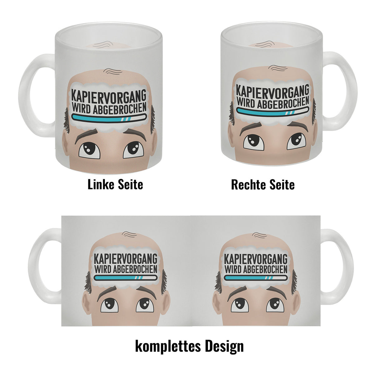 Kapiervorgang wird abgebrochen Büro Kaffeebecher