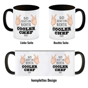 So sieht ein richtig cooler Chef aus Kaffeebecher für die Arbeit